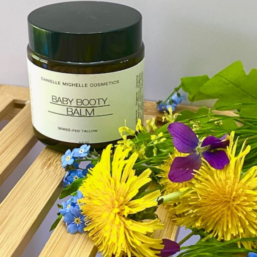 Organic Baby Booty Balm Tallow Based Diaper Rash Cream for Babies/Toddlers